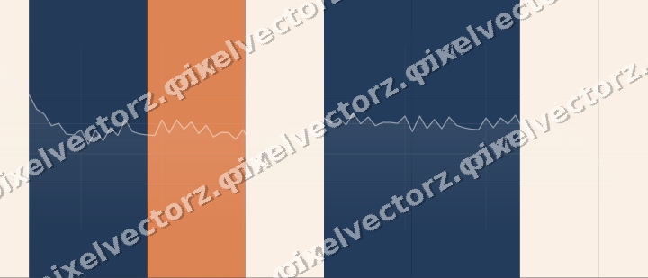 Glowing neon chart background in blue and orange