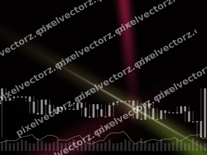 Glowing neon chart background in lime and pink