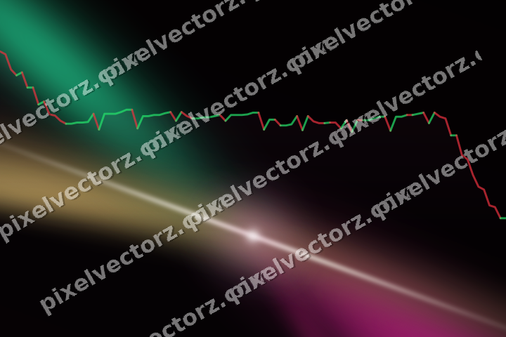 Glowing neon chart background in magenta and pink