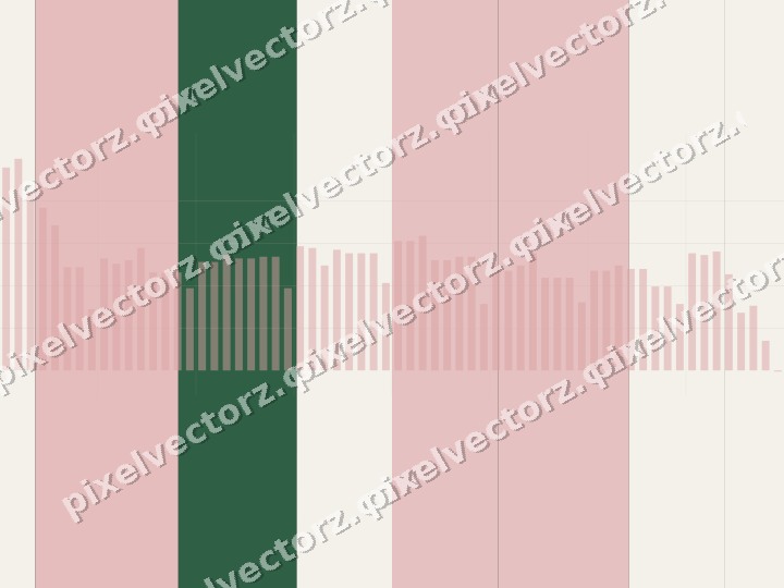 Glowing neon chart background in red and dark green