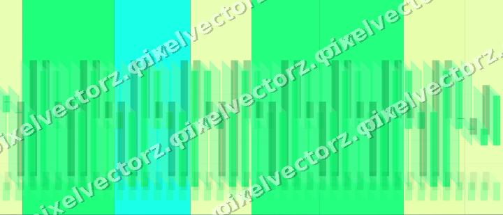 Glowing neon chart background in green and lime