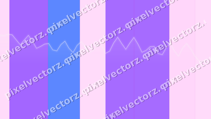 Glowing neon chart background in purple and blue