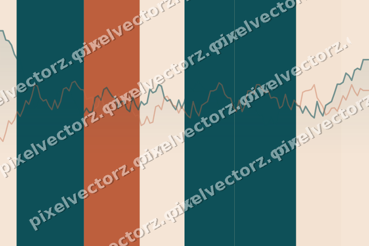 Soft pastel chart background in dark teal and orange