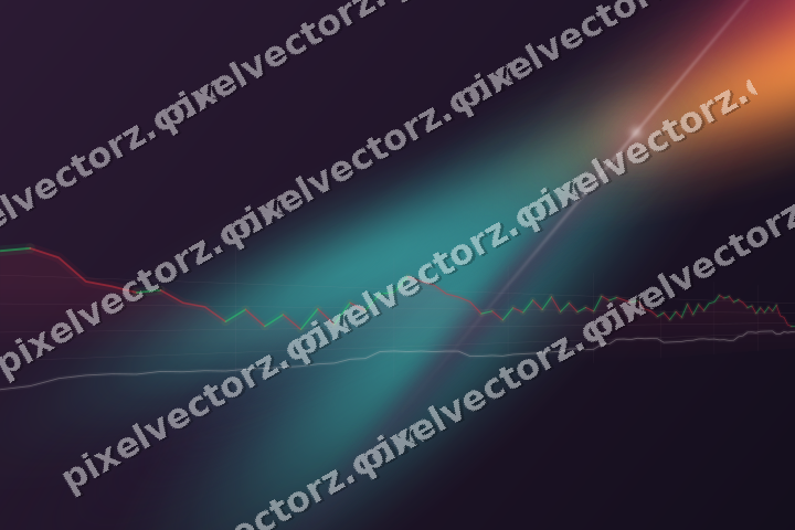 Glowing neon chart background in pink and amber
