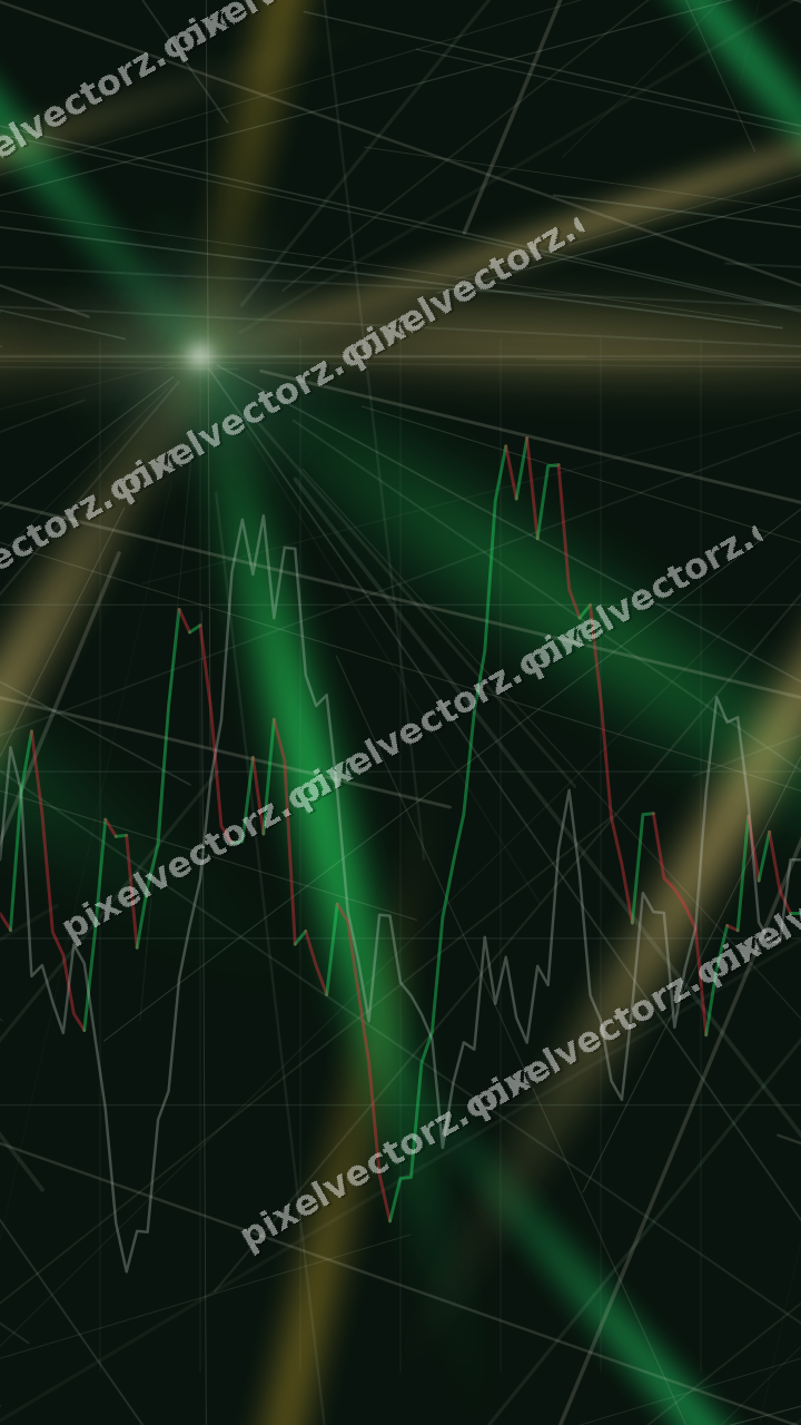 Nahtloser Neon Diagramm Hintergrund in Grün und Bernstein