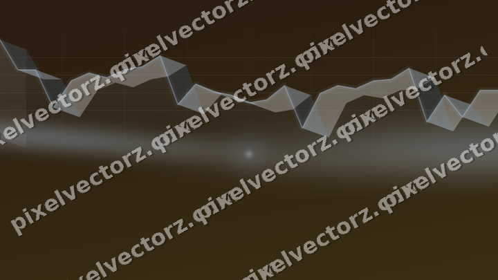 Glowing neon chart background in blue and orange