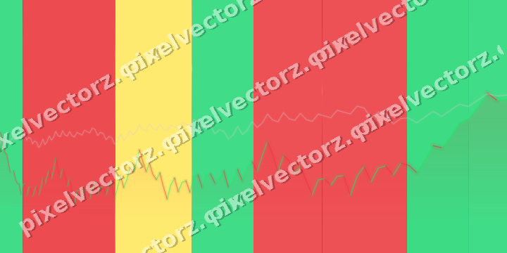 Glowing neon chart background in red and orange