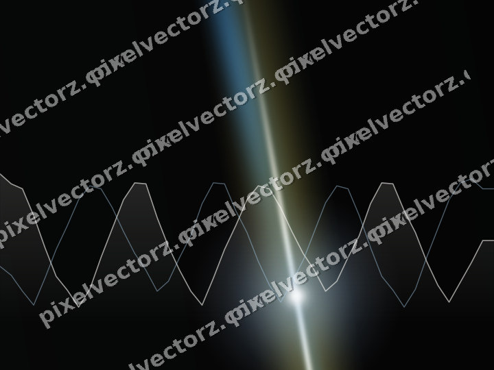 Glowing neon chart background in blue and yellow