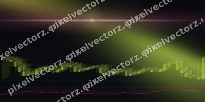 Glowing neon chart background in lime and amber