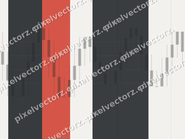 Glowing neon chart background in blue and red