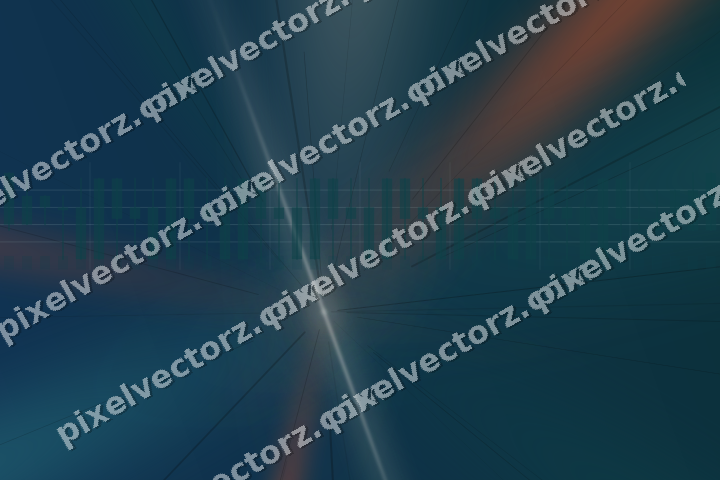 Glowing neon chart background in dark teal and orange