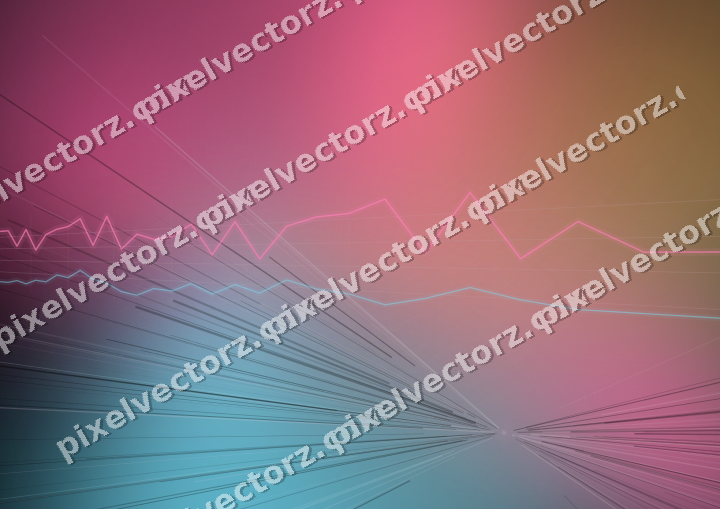 Glowing neon chart background in pink and cyan