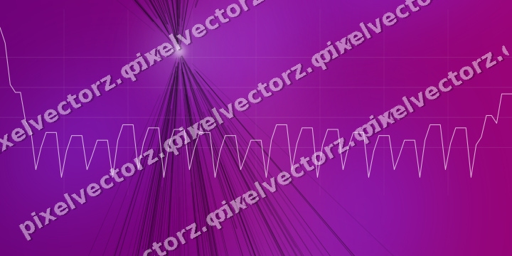 Glowing neon chart background in purple and blue