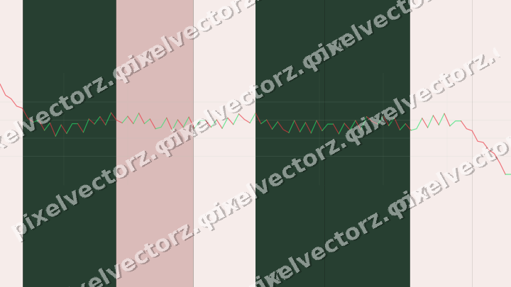 Glowing neon chart background in green and red