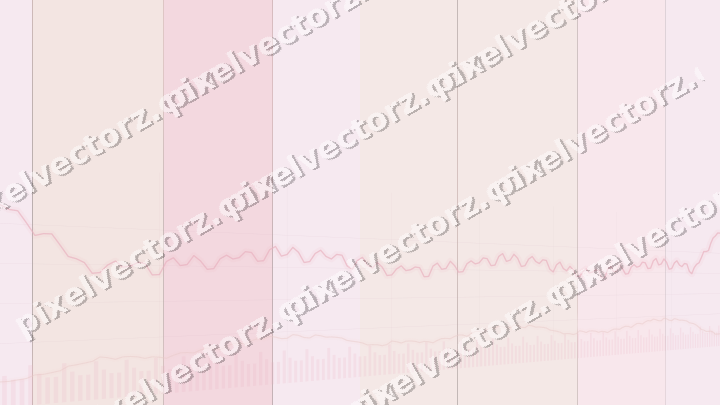 Glowing neon chart background in pink and red