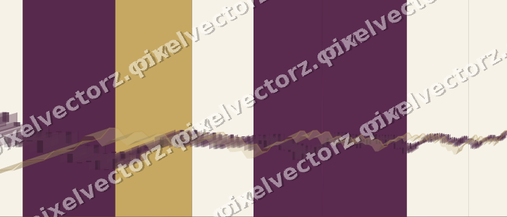 Glowing neon chart background in magenta and amber
