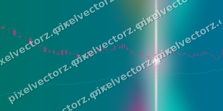 Glowing neon chart background in pink and orange