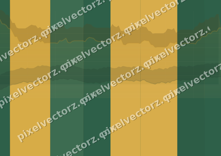 Glowing neon chart background in amber and green