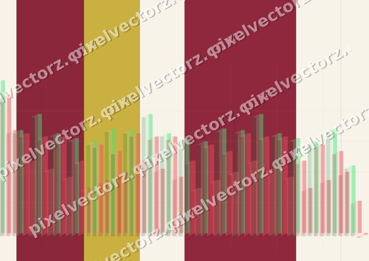 Glowing neon chart background in pink and red