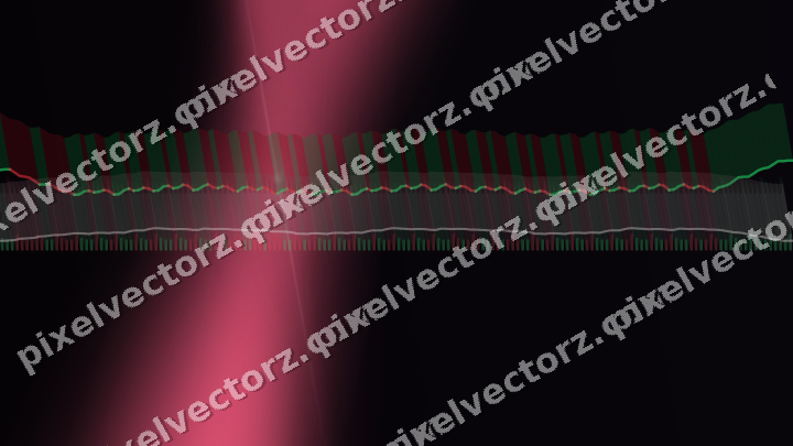 Glowing neon chart background in pink and amber