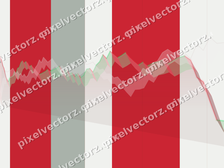 Glowing neon chart background in red and pale lime