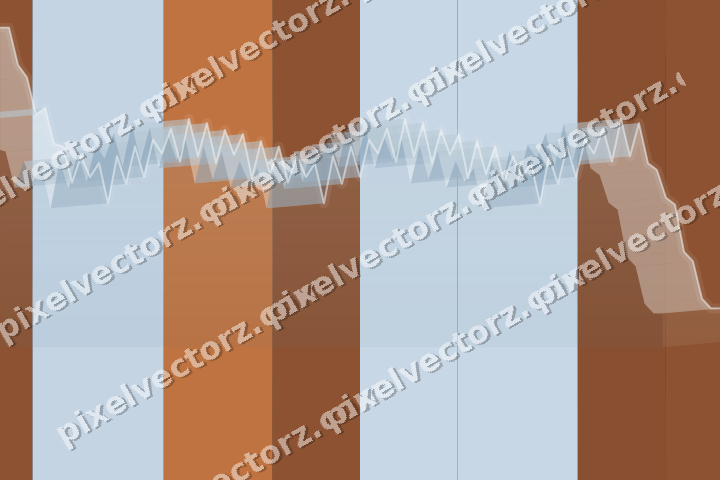 Glowing neon chart background in blue and orange