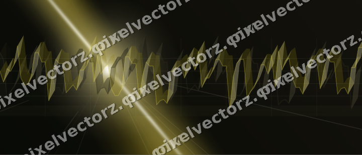 Glowing neon chart background in amber and yellow