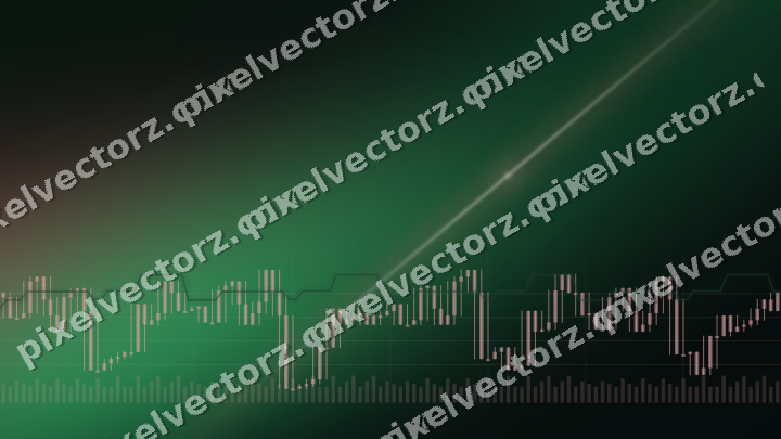 Glowing neon chart background in red and green
