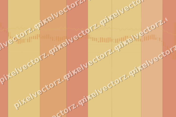 Glowing neon chart background in orange and amber