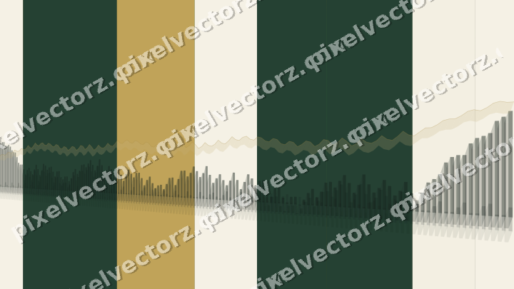 Glowing neon chart background in green and amber