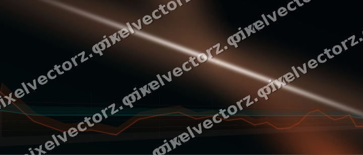 Glowing neon chart background in orange and teal