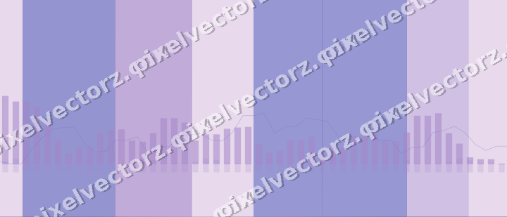 Glowing neon chart background in purple and blue