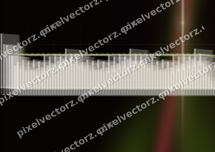 Glowing neon chart background in lime and pink