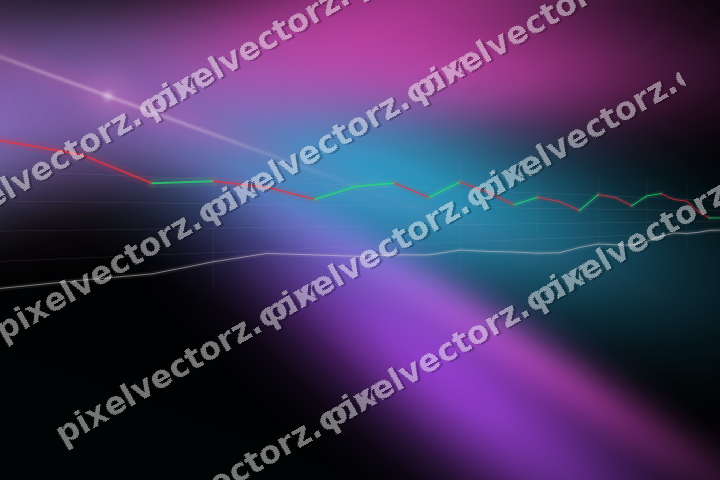 Glowing neon chart background in magenta and purple