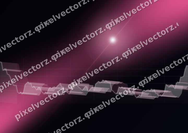 Glowing neon chart background in pink and blue