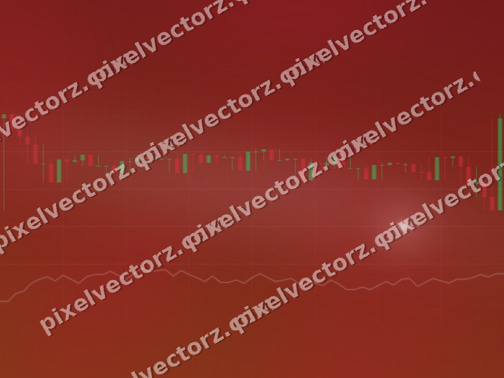 Glowing neon chart background in red and pale lime
