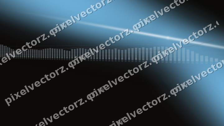Glowing neon chart background in cyan and red