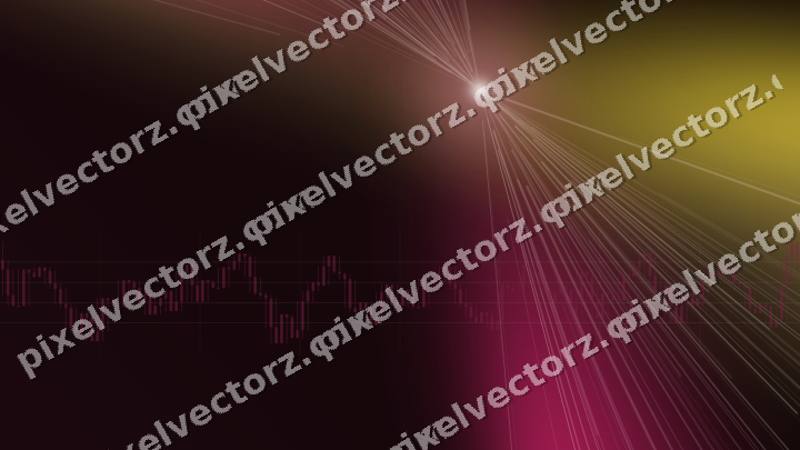 Glowing neon chart background in pink and yellow