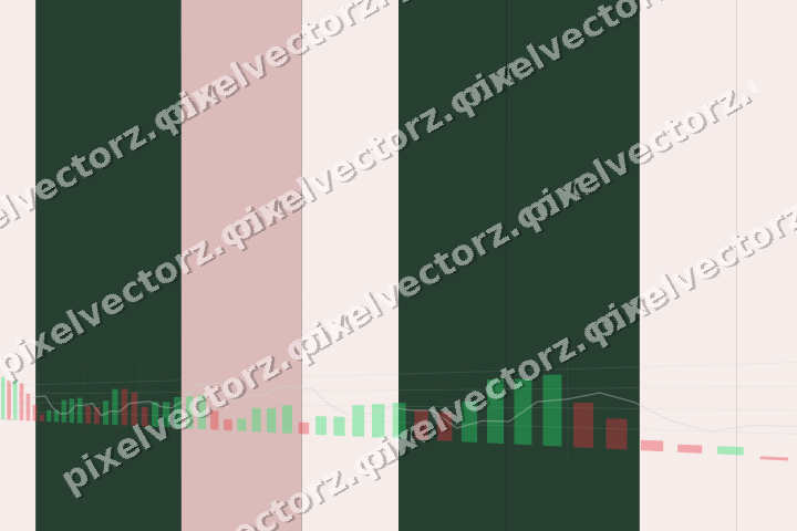 Glowing neon chart background in green and red