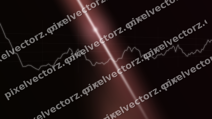 Glowing neon chart background in pink and red