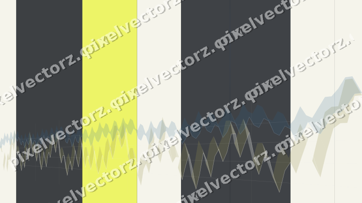 Glowing neon chart background in blue and yellow