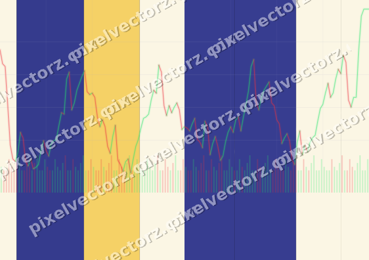 Glowing neon chart background in blue and amber