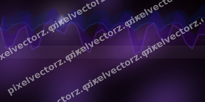 Glowing neon chart background in purple and blue