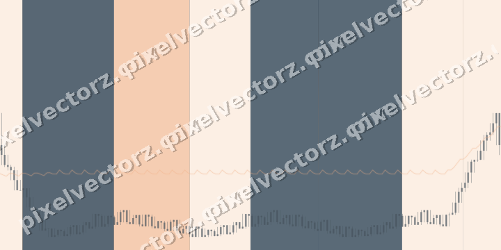 Glowing neon chart background in blue and orange