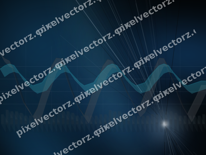 Glowing neon chart background in blue and teal