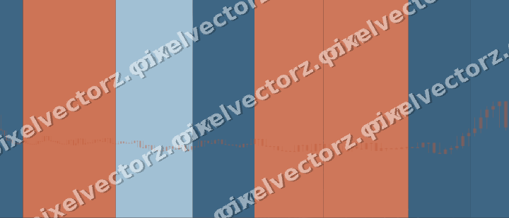 Glowing neon chart background in orange and cyan