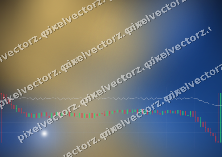 Glowing neon chart background in blue and amber