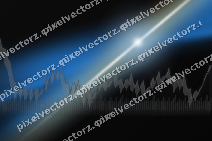 Glowing neon chart background in blue and amber
