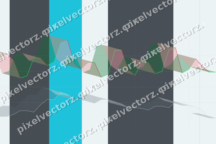 Glowing neon chart background in teal and pale cyan