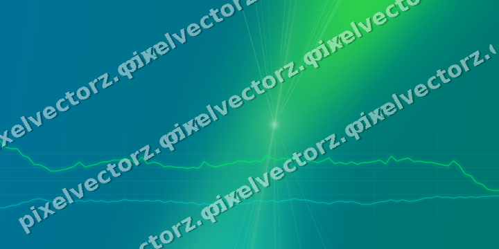 Glowing neon chart background in green and lime